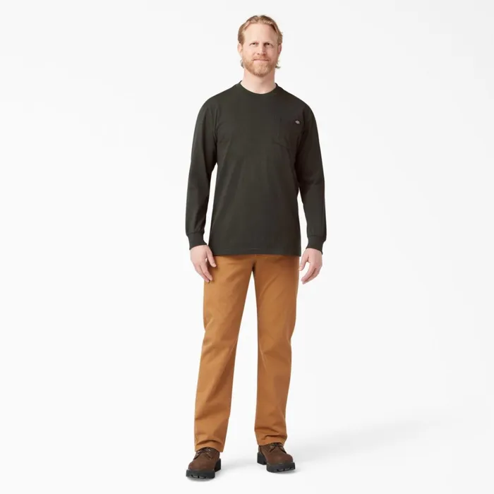 Heavyweight Long Sleeve Pocket TShirt Chocolate Brown Chocolate Brown cb Men Dickies Work Shirts Heavyweight Long Sleeve Pocket TShirt Chocolate Brown Chocolate Brown cb Men Dickies Work Shirts