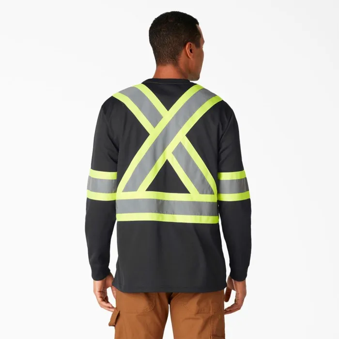 Hi Vis Safety Long Sleeve TShirt Black Black bk Men Dickies Hi Vis Hi Vis Safety Long Sleeve TShirt Black Black bk Men Dickies Hi Vis