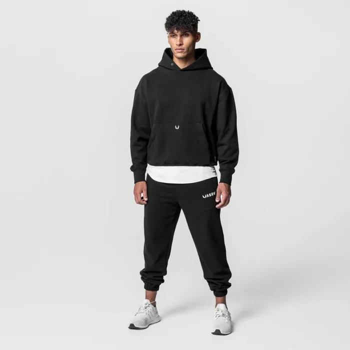 Hoodies and Sweatshirts Men ASRV TechTerry Hoodie Black Limited
