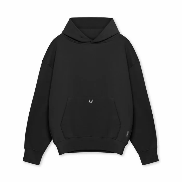 Hoodies and Sweatshirts Men ASRV TechTerry Hoodie Black Limited