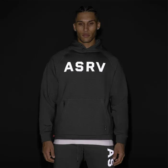 Hoodies and Sweatshirts Men ASRV TechTerry WeatherReady Training Hoodie Space Grey 034asrv034