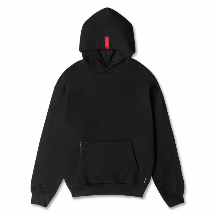 Hoodies and Sweatshirts Men ASRV TechTerry Zip Pocket Hoodie Blackblack 034otwr034