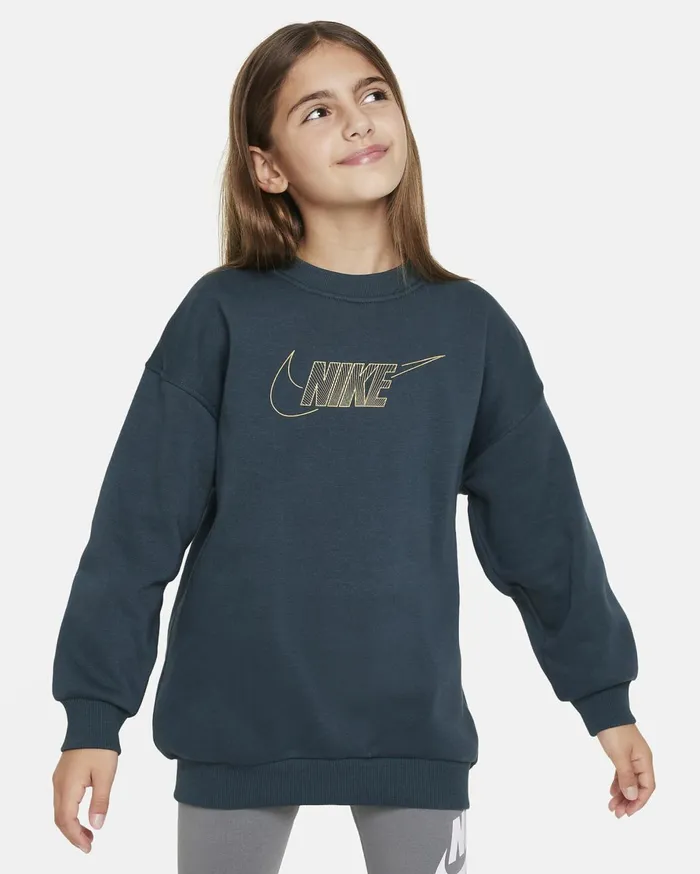 Hoodies And Sweatshirts Kids Nike Sportswear Club Fleece Deep Junglemetallic Gold Hoodies And Sweatshirts Kids Nike Sportswear Club Fleece Deep Junglemetallic Gold