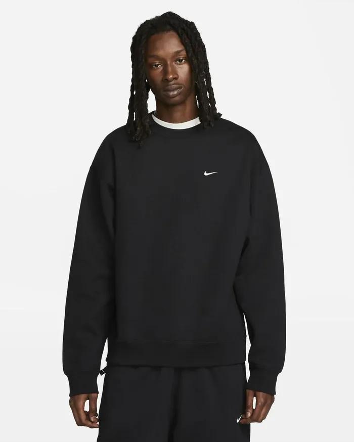 Hoodies And Sweatshirts Men Nike Solo Swoosh Blackwhite