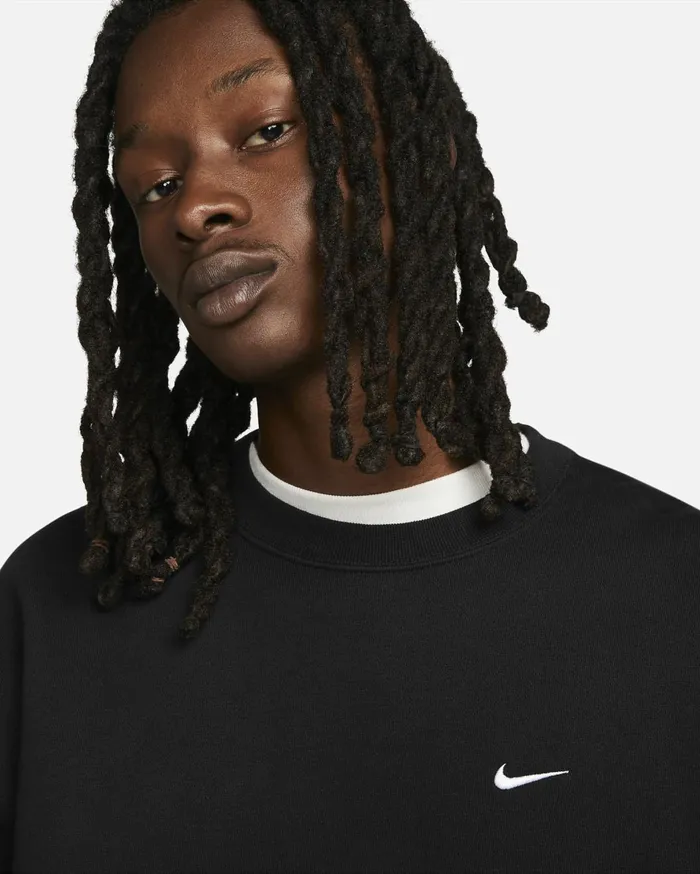 Hoodies And Sweatshirts Men Nike Solo Swoosh Blackwhite