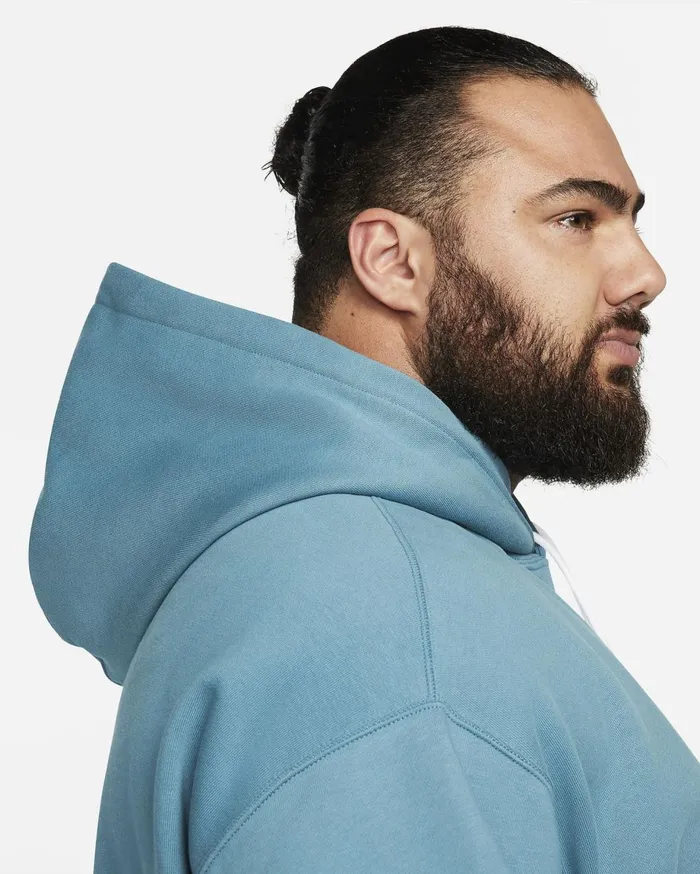 Hoodies And Sweatshirts Men Nike Solo Swoosh Noise Aquawhite