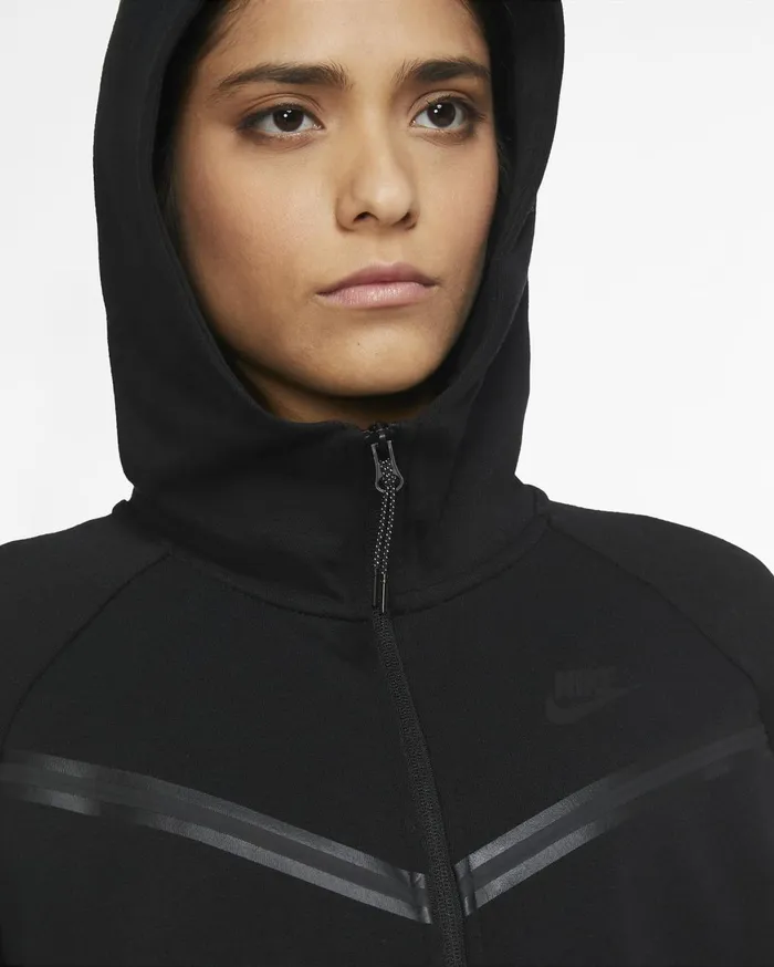 Hoodies And Sweatshirts Women Nike Sportswear Tech Fleece Windrunner Blackblack