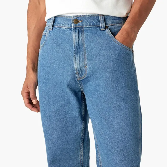 Houston Relaxed Fit Jeans Chambray Light Blue Chambray Light Blue clb Men Dickies Jeans