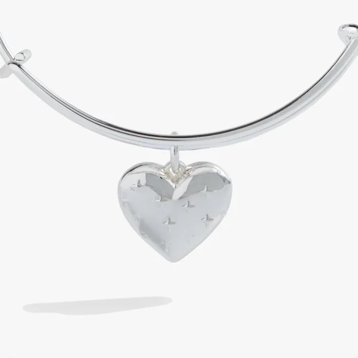 Iconic Women Alex And Ani Metal Heart Charm Bangle Gold