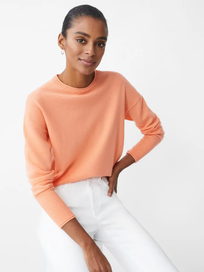 JMclaughlin Caitie Cashmere Sweater Apricot Women Sweaters