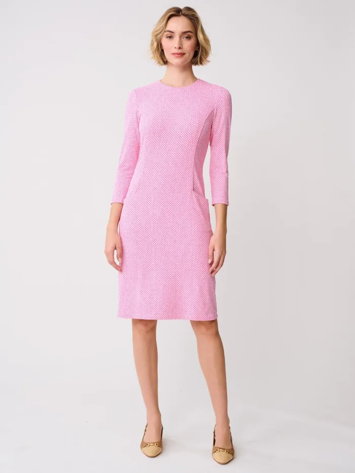 JMclaughlin Catalyst Dress In Textured Raffia Pinkwhite Women Dresses JMclaughlin Catalyst Dress In Textured Raffia Pinkwhite Women Dresses