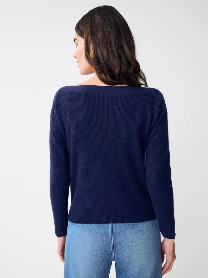 JMclaughlin Courcheval Cashmere Sweater Classic Navy Women Sweaters JMclaughlin Courcheval Cashmere Sweater Classic Navy Women Sweaters