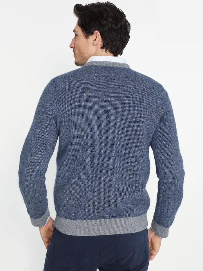 JMclaughlin Dunkeld Sweater Navygray Men Sweaters