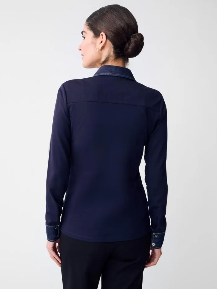 JMclaughlin Joyann Shirt Winter Navy Women Shirts and Tops