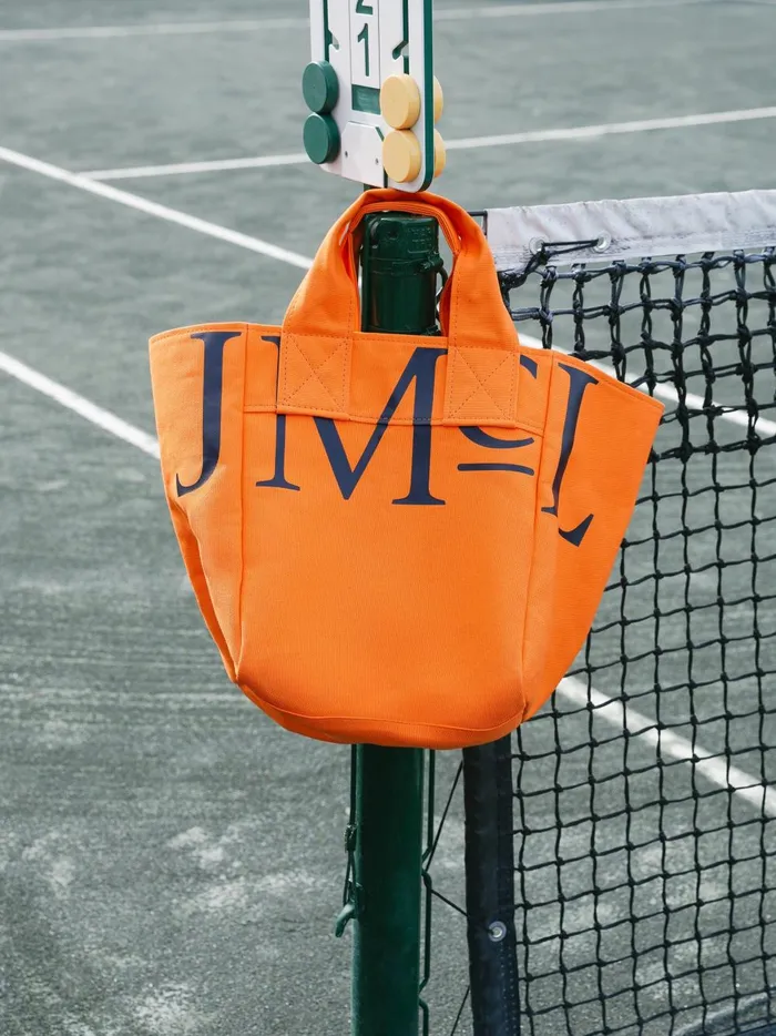 JMclaughlin Logo Tote Bag Orange Women Handbags