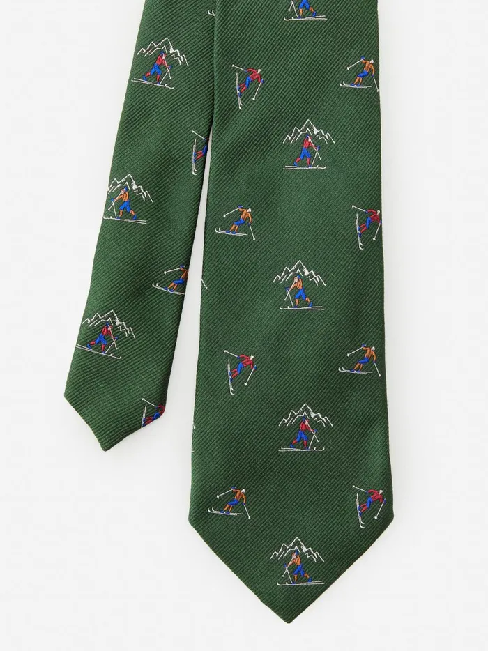 JMclaughlin Silk Tie In Skier Green Men Ties