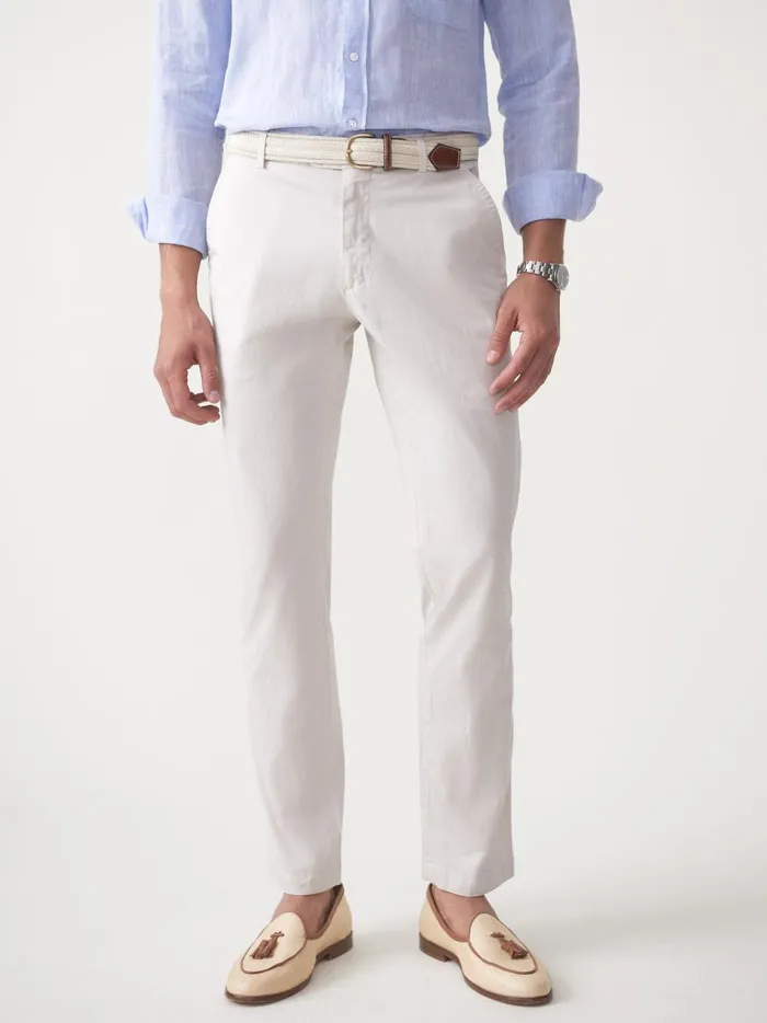JMclaughlin Taylor StraightFit Chino In Italian Twill Stone Men Pants