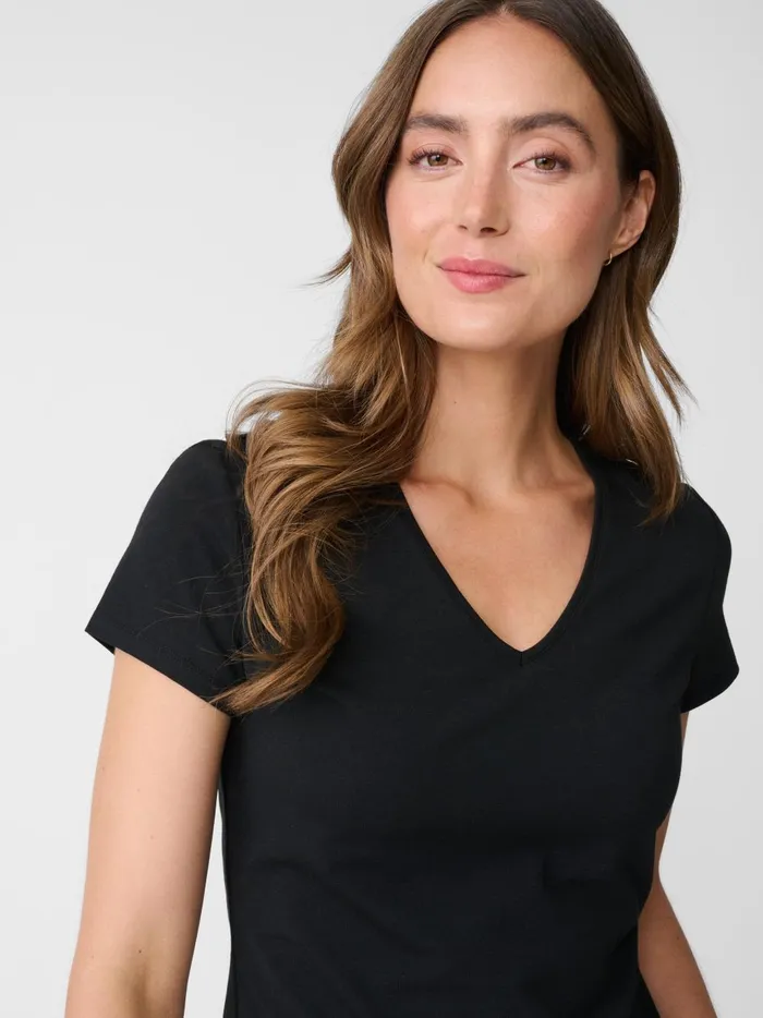 JMclaughlin Terrine Tee Black Women Shirts and Tops