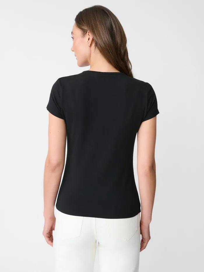 JMclaughlin Terrine Tee Black Women Shirts and Tops