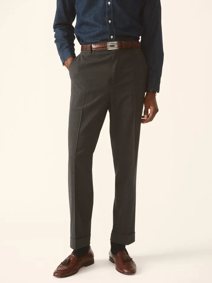 JMclaughlin Wool Oxford Pants Heather Graphite Men Pants