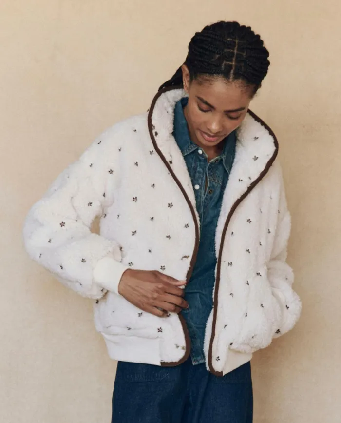 Jackets and Outerwear Women The Great The Blackbird Jacket Cream