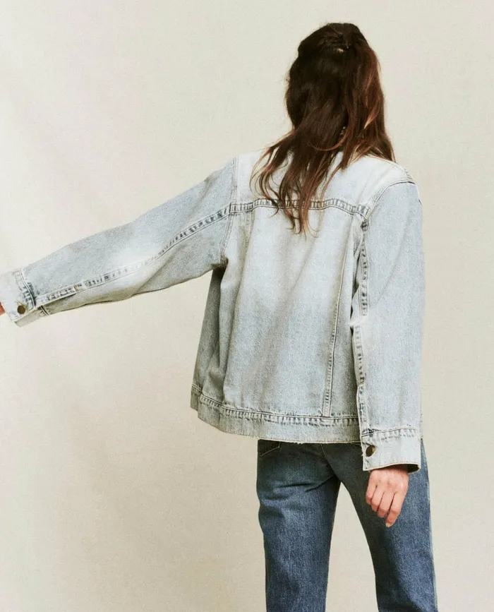 Jackets and Outerwear Women The Great The Slouchy Jean Jacket Derby Wash