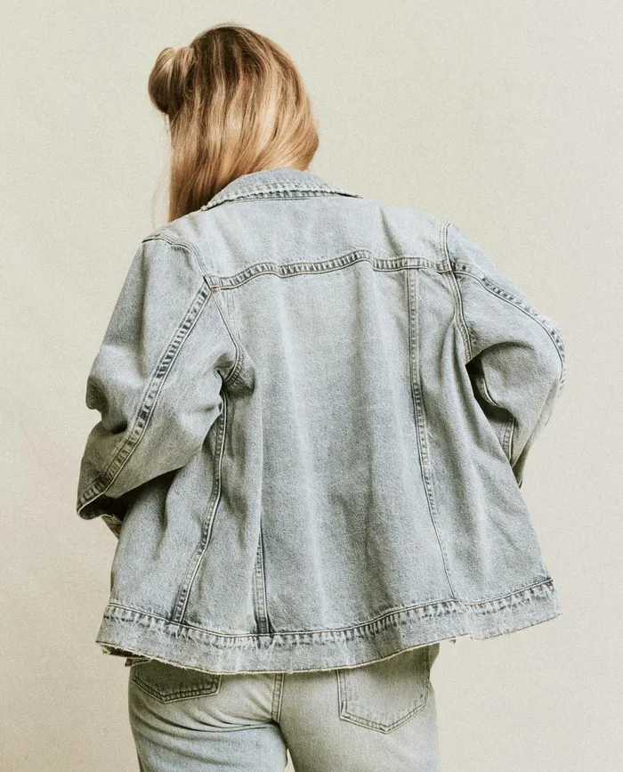 Jackets and Outerwear Women The Great The Slouchy Jean Jacket Derby Wash