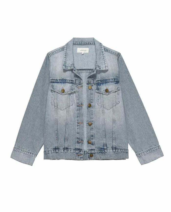 Jackets and Outerwear Women The Great The Slouchy Jean Jacket Derby Wash