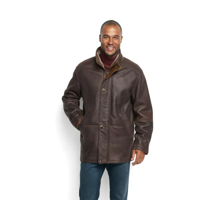 Jackets Men Orvis Worlds Finest Shearling Coat Brown