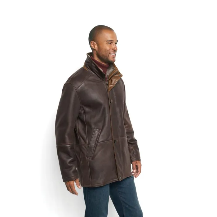 Jackets Men Orvis Worlds Finest Shearling Coat Brown
