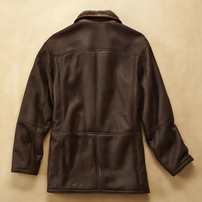 Jackets Men Orvis Worlds Finest Shearling Coat Brown