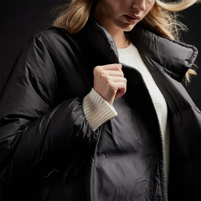 JacketsOuterwear Women James Perse YOSEMITE Down Duvet Coat Black