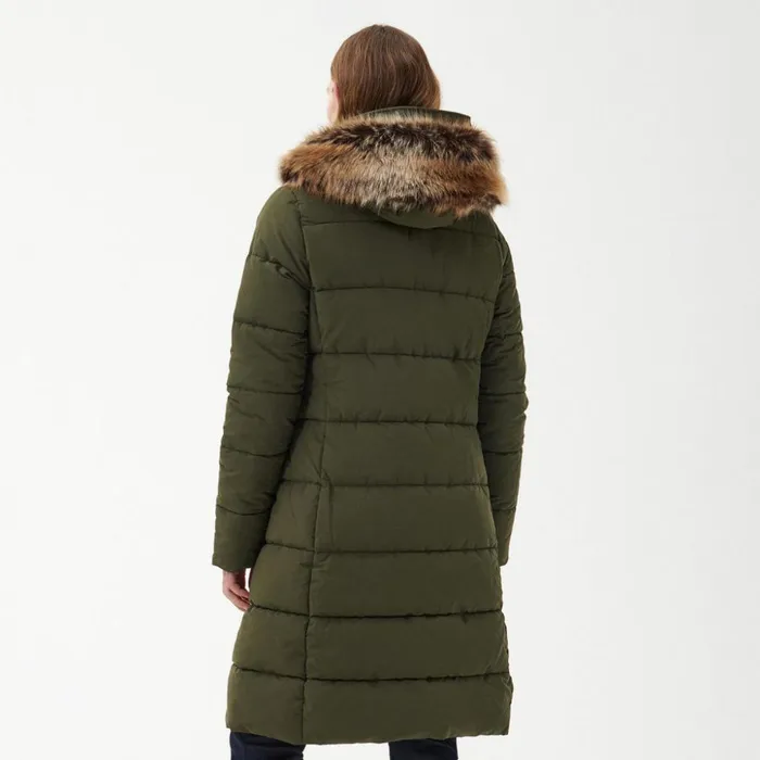 Jackets Women Orvis Barbour Grayling Quilted Parka Olive