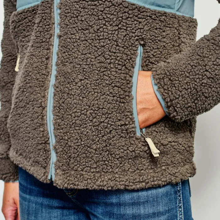 Jackets Women Orvis Mad River Sherpa Hooded Jacket Mushroom