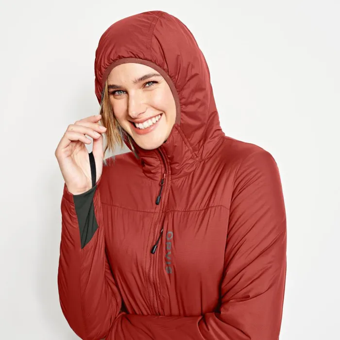 Jackets Women Orvis Womens PRO Insulated Hoodie Mineral Blue