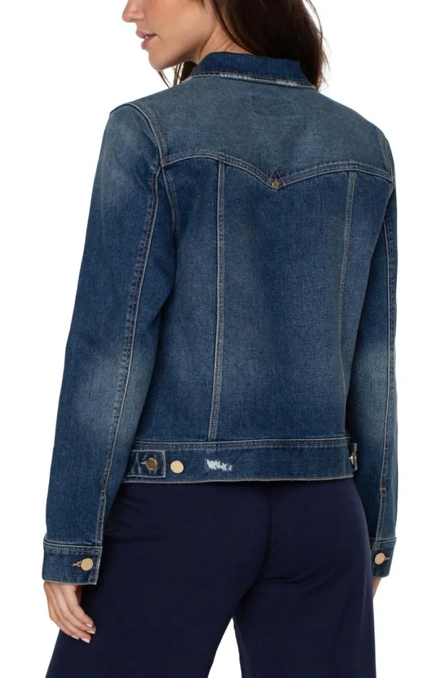 JEAN JACKETS Women Liverpool Los Angeles CLASSIC JEAN JACKET Town Crest