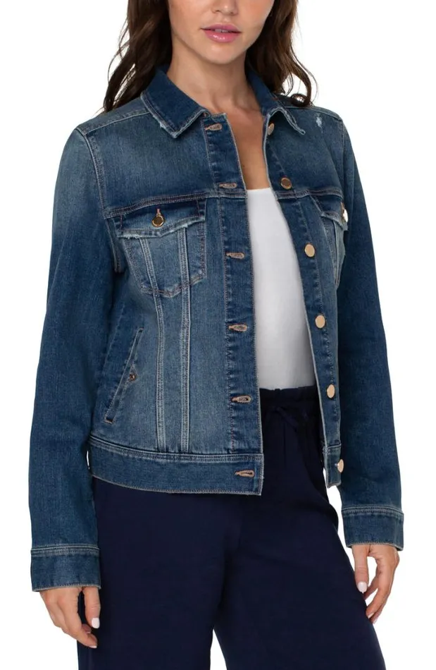 JEAN JACKETS Women Liverpool Los Angeles CLASSIC JEAN JACKET Town Crest