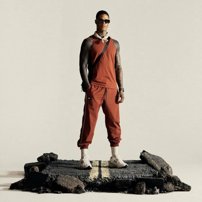 Joggers and Pants Men ASRV Ripstop Oversized Track Pant Brick