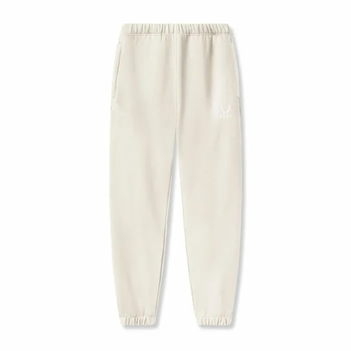 Joggers and Pants Men ASRV TechTerry Oversized Sweats Ivory Cream 034emblem034
