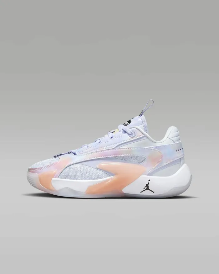 Jordan Kids Nike Luka 2 Football Greyoxygen Purplearctic Orangeblack