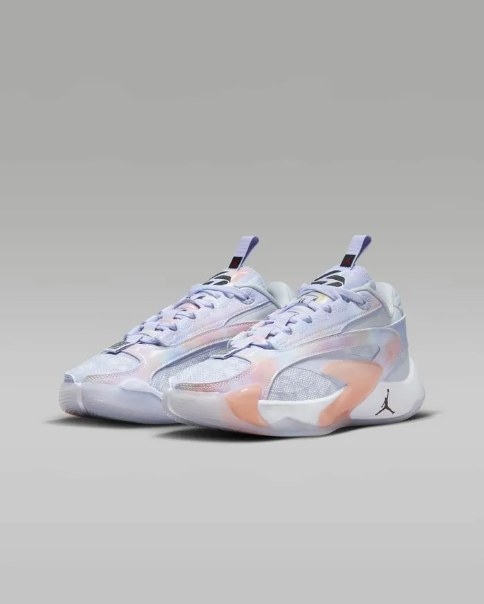 Jordan Kids Nike Luka 2 Football Greyoxygen Purplearctic Orangeblack