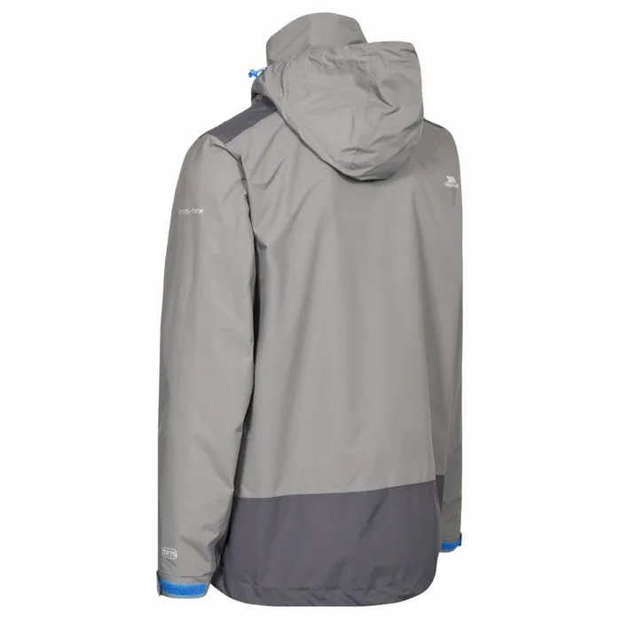 Judah Waterproof Jacket Storm Grey Men Trespass Waterproof Jackets
