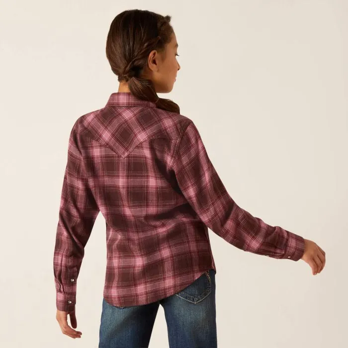 Kids Button Down Shirts Ariat Lucky Shirt Clove Brown Kids Button Down Shirts Ariat Lucky Shirt Clove Brown