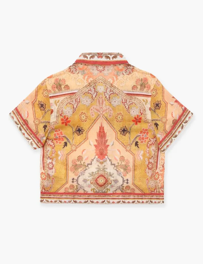 Kids Clothing Zimmermann Wylie Pocket Shirt Mustard Multi