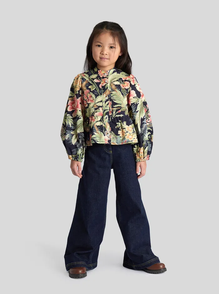 Kids Etro Topwear Floral Blouse For Children Navy Blue Kids Etro Topwear Floral Blouse For Children Navy Blue