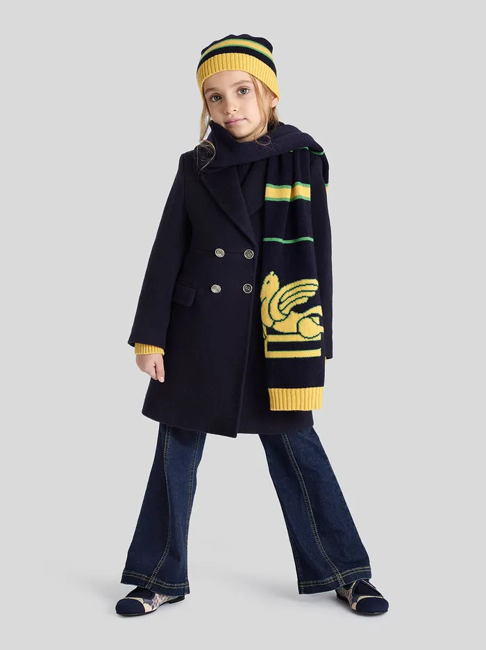 Kids Etro Trousers Shorts And Skirts Topstitched Jeans For Children Navy Blue Kids Etro Trousers Shorts And Skirts Topstitched Jeans For Children Navy Blue