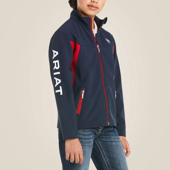 Kids Jackets and Vests Ariat New Team Softshell Jacket Navy