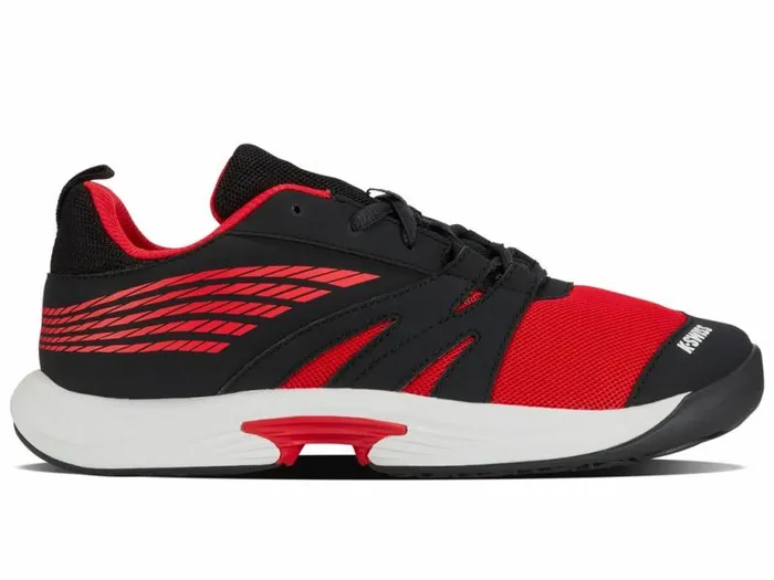 Kids KSwiss Tennis SPEEDTRAC Bright Whitestretch Limohigh Risk Red