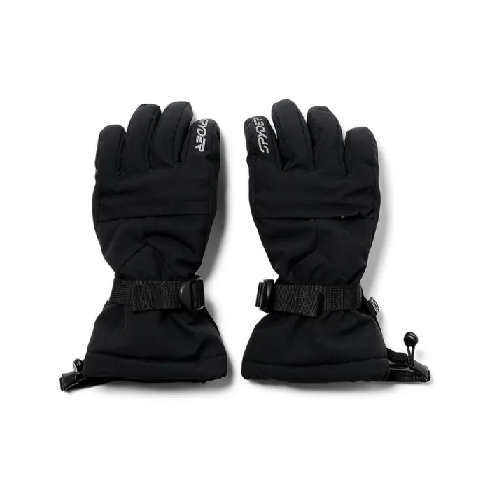 Kids Synthesis Black Spyder Gloves