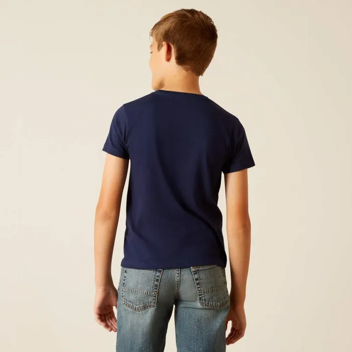 Kids TShirts and Polos Ariat Ariat Logo SW Landscape TShirt Dark Navy Kids TShirts and Polos Ariat Ariat Logo SW Landscape TShirt Dark Navy